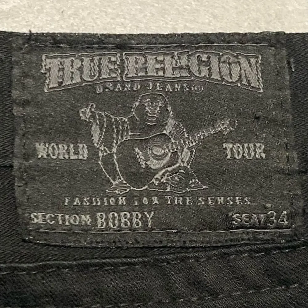 True Religion Bobby Jeans Men's 36x Made in USA Y2k Black
